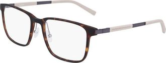 Flexon 11Jz4Bt0A Rectangular Brown Eyeglasses With Rubber-Coated Temples