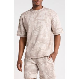 Fleece Factory Tonal Leaves Fleece T-Shirt at Nordstrom Rack, Size X-Large