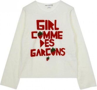 Comme Des Gar&ccedil;ons Logo Knit Nq White