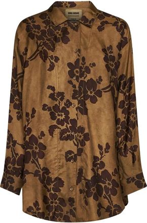 Uma Wang Camisa estampada con botones - Blouses & Shirts - Mujer - Marr&oacute;n - S