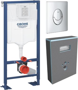 GROHE Juego De Marco De Soporte Grohe Solido Con Cubierta Wedi I-board, Cromo, Sin Revestimiento
