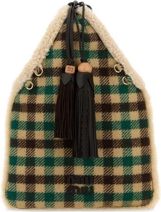 Miu Miu Embroidered Fabric Handbag