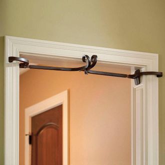 Frontgate 34- 52 Wide Garland Hanger - Matte Black, Single Door Matte Black - Frontgate - Holiday Storage