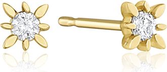 Set & Stones Geneva 14k Gold Diamond Studs in Yellow Gold at Nordstrom