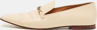 Tod's Tods Beige Leather Slip On Loafers