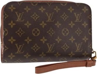 Louis Vuitton Pre-owned Canvas Clutch - Dames - Vintage Clutch - Bruin - ONE Size - Vintage