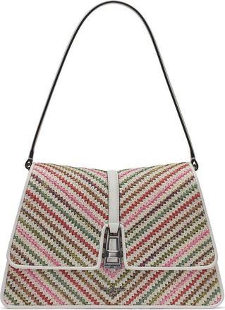 Karl Lagerfeld Mercerie Chevron Raffia Shoulder in Multi Combo at Nordstrom