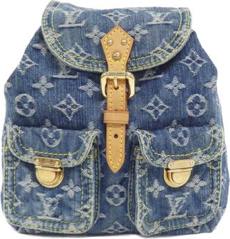 Louis Vuitton Blue Denim Backpack (Pre-Owned)