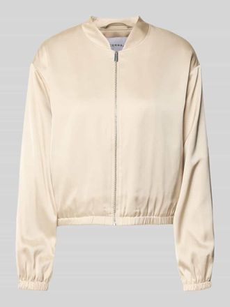 Comma Blouson mit Stehkragen und Rei&szlig;verschluss in Sand, Gr&ouml;&szlig;e 34