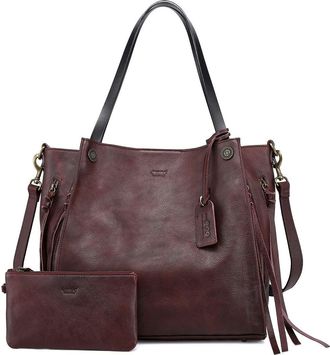 OLD TREND Daisy Leather Tote Bag in Rusty Red at Nordstrom Rack