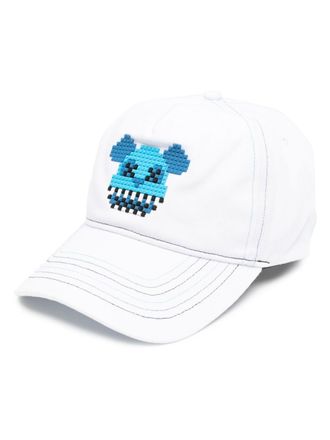 Mostly Heard Rarely Seen Bear Color Stitched baseball cap - White