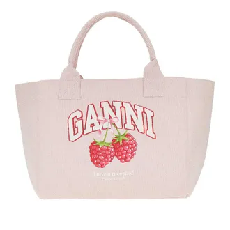 Ganni Shopping bag with Raspberries print Woman One Size