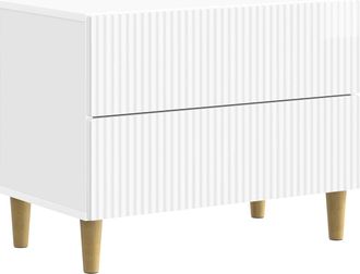 vidaXL Armario De Noche Con Caj&oacute;n Brillante 62 X 34,5 X 48 Cm Vidaxl