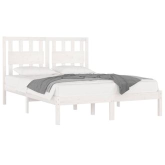 Berkfield Home Beautiful Bed Frame White Solid Wood Pine 180x200 cm Super King Size