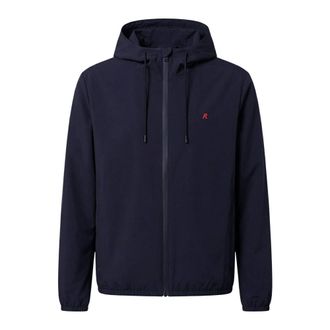 Replay Light Jackets, male, Blue, Size: 2XL Micro Poly Hoodie Jacket