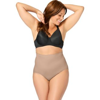 SECRET SOLUTIONS Instant Shaper Medium Control Seamless High Waist Brief in Nude at Nordstrom, Size 30