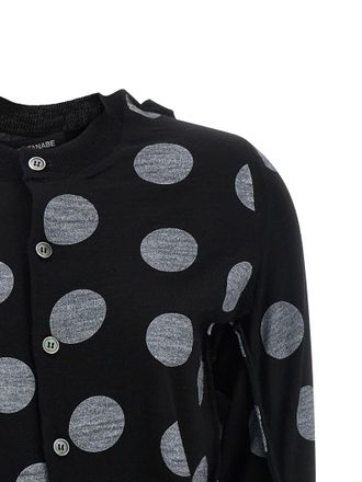 Junya Watanabe Womens Polka Dot Maxi Cardigan