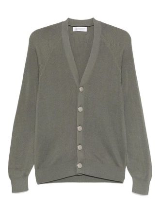Brunello Cucinelli English Rib Knit Cardigan