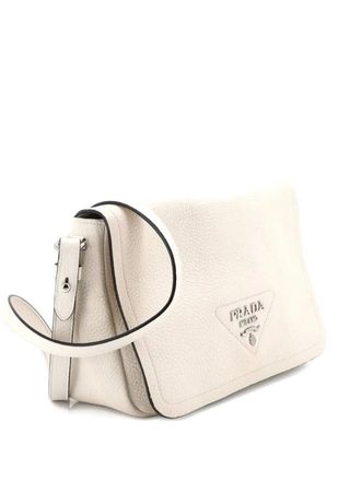 Prada Dual Strap Flap Vitello Daino Small crossbody bag - Beige