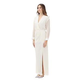 Simona Corsellini Party Dresses, female, White, Size: XS Long elegant white dress for women