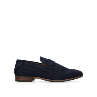 Kurt Geiger Mens Suede Freddy Loafers - Navy - Size UK 11