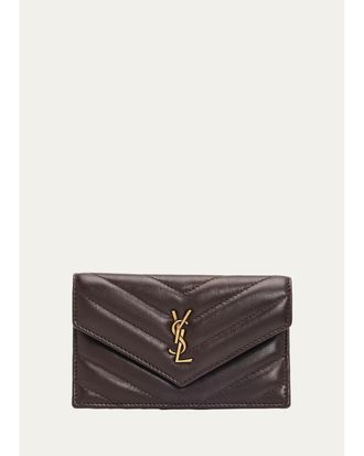 Saint Laurent Cassandre Quilted Envelope Wallet
