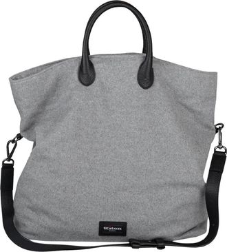 Kiton Klassieke Effen Tote - Heren - Shoppers - Grijs - ONE Size - Kasjmier - Tassen