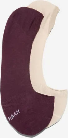 Cole Haan Womens 2-Pair Combed Cotton No Show Liner Socks - Red