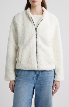 dRA Lin High Pile Fleece Jacket in Ivory at Nordstrom, Size X-Small