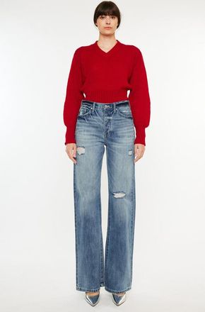 Kancan Montana Ultra High Rise 90s Flare Jeans in Medium Wash at Nordstrom, Size 27