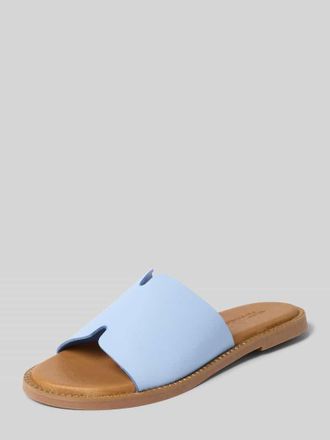 Tamaris Tamaris Pantoletten aus echtem Leder in Hellblau, Gr&ouml;&szlig;e 36