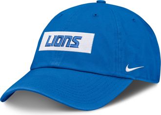 Nike Detroit Lions Primetime Club Wordmark Nike Mens NFL Adjustable Hat in Blue | NF0245A9J-ZW0