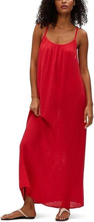 Michael Stars Jude Maxi Dress Womens Dress Rumba : LG (US 8-10), Cotton