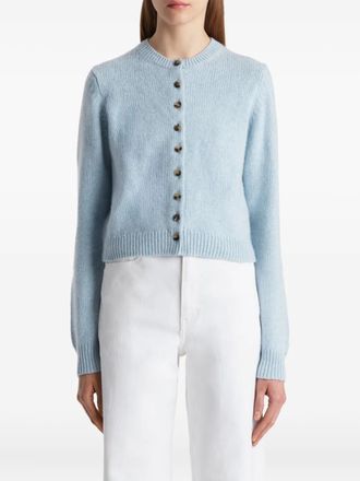 Khaite Everheart button-front cashmere cardigan - women - Cashmere - S - Blue