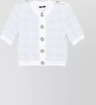 Balmain crewneck knitwear short sleeves