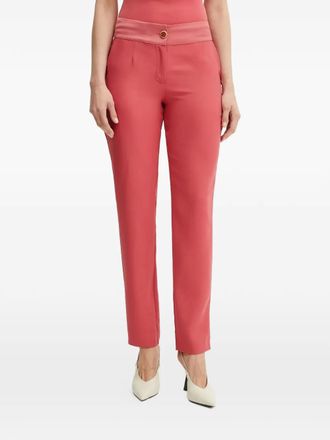 Guess Co buttoned slim-fit trousers - women - Polyester - 40 - Pink