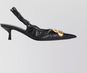 Balenciaga leather slingback pumps