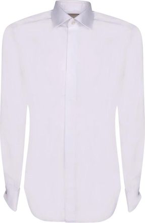Dell'Oglio Iconic Shirt - Heren - Zakelijke Overhemden - Wit - 2XL - Katoen - Overhemden