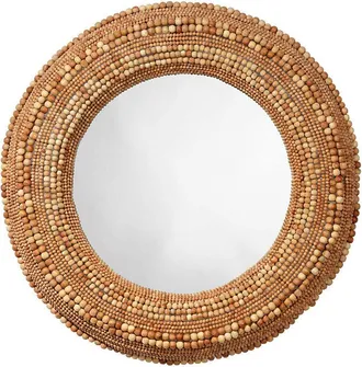 Ballard Designs Gayle Beaded Mirror - Natural - Ballard Designs