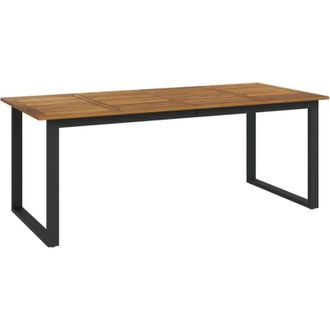 vidaXL Vidaxl - Mesa De Jard&iacute;n Con Patas En U Madera Maciza Acacia 200x90x75 Cm