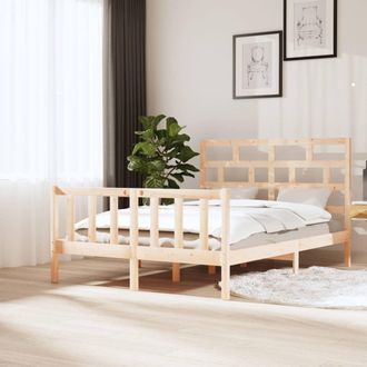 vidaXL Estructura De Cama De Madera Maciza De Pino 140x200 Cm Vidaxl