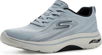 Skechers Mens Go Walk Arch Fit 2.0 Levy Sneaker, Gray/Black, 10.5