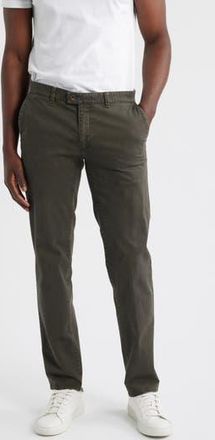 Brax Fabio Flat Front Cotton Blend Pants in Olive at Nordstrom Rack, Size 38 X 32