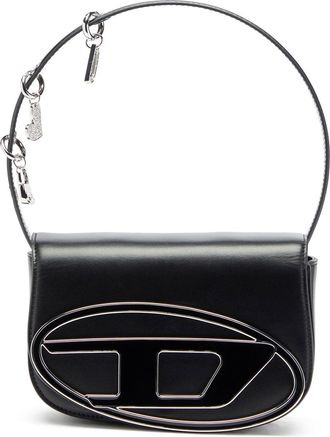 Diesel Structured Black Shoulder Bag with Removable Charms