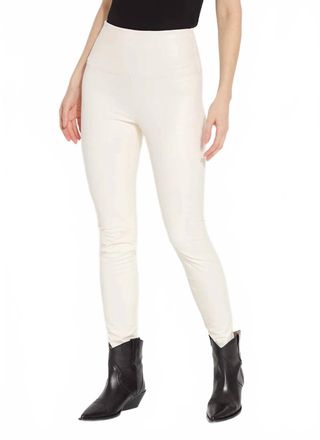 Lyss&eacute; Theodora Textured Leather Legging In Chalk