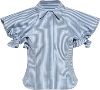 Vivienne Westwood Gexy Top - Dames - Overhemden - Blauw - L - Katoen - Overhemden