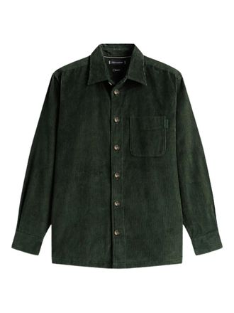 Tommy Hilfiger corduroy chest-pocket shirt - Groen