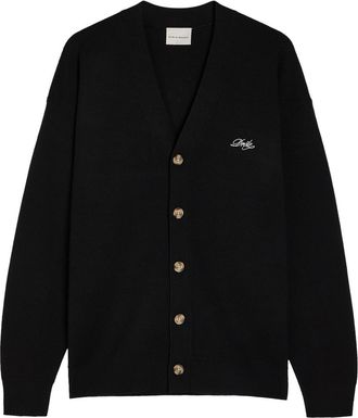 Dr&ocirc;le de Monsieur DR&Ocirc;LE DE Monsieur Le Cardigan Dr&ocirc;le Embroidered Knit Cardigan - Black - XL