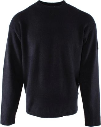 Calvin Klein Comfort Fit Trui - Heren - Ronde hals truien - Blauw - S - Wol - Truien & Vesten