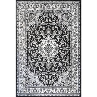 Jonathan Y Designs Palmette Modern Persian Floral Area Rug in Cream/gray/black at Nordstrom, Size 5Ft 0In X 8Ft 0In